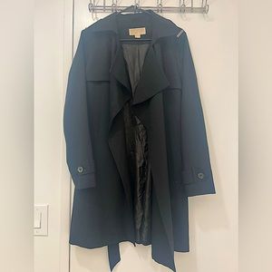Michael Kore Black Trench Coat Size Small